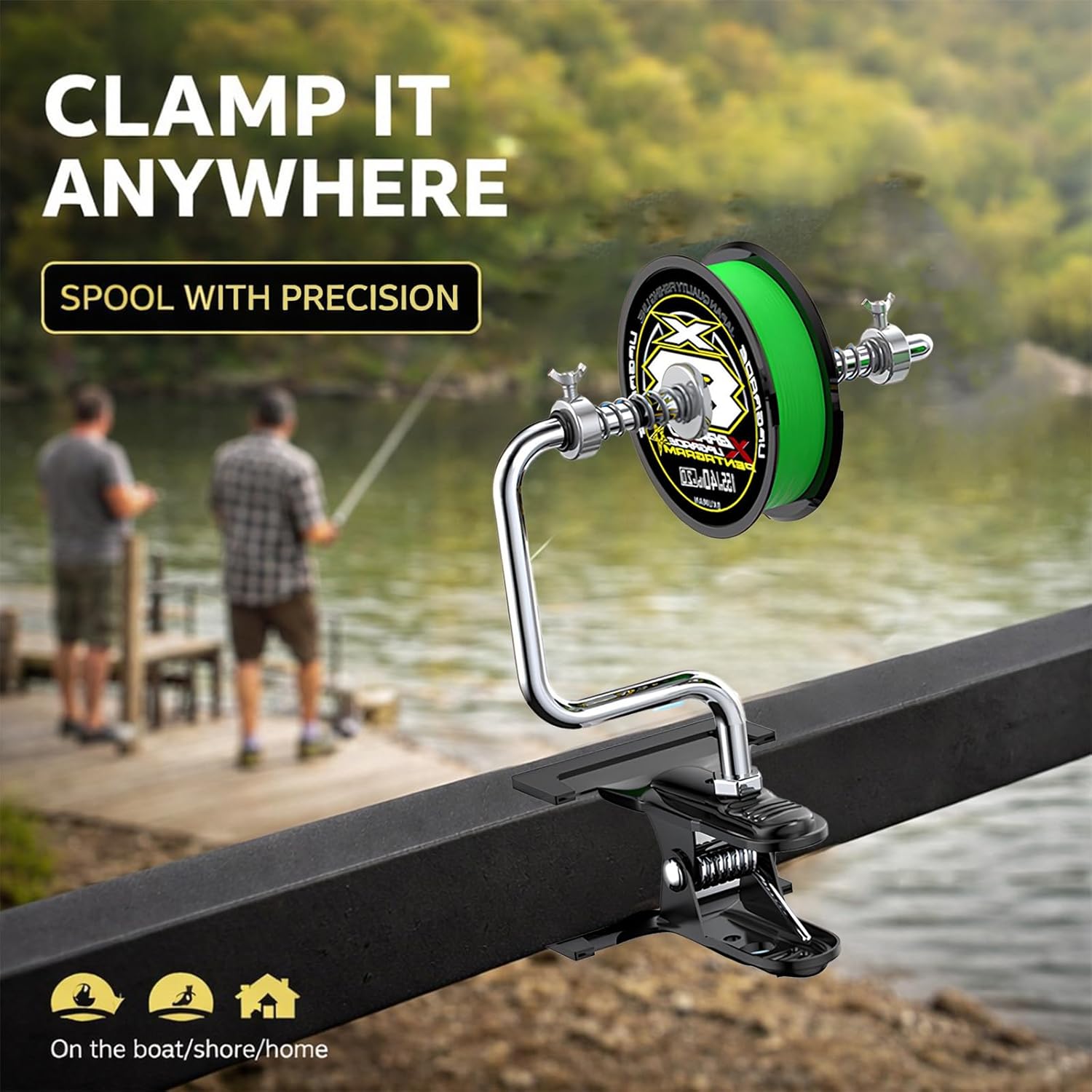 Fishing Line Spooler - Portable Fishing Line Spooler Adjustable Spooling