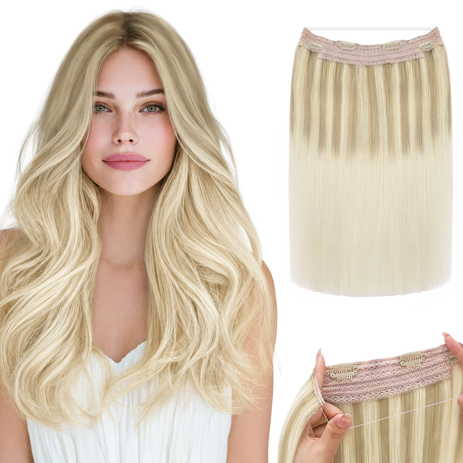 Sunmofavo Wire Halo Hair Exten – Tippet Line Bewertung und Preis