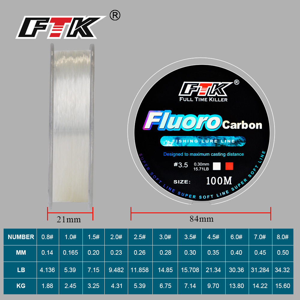 100M Fluorocarbon Coating Fish – Fluorocarbon Line Bewertung und Preis