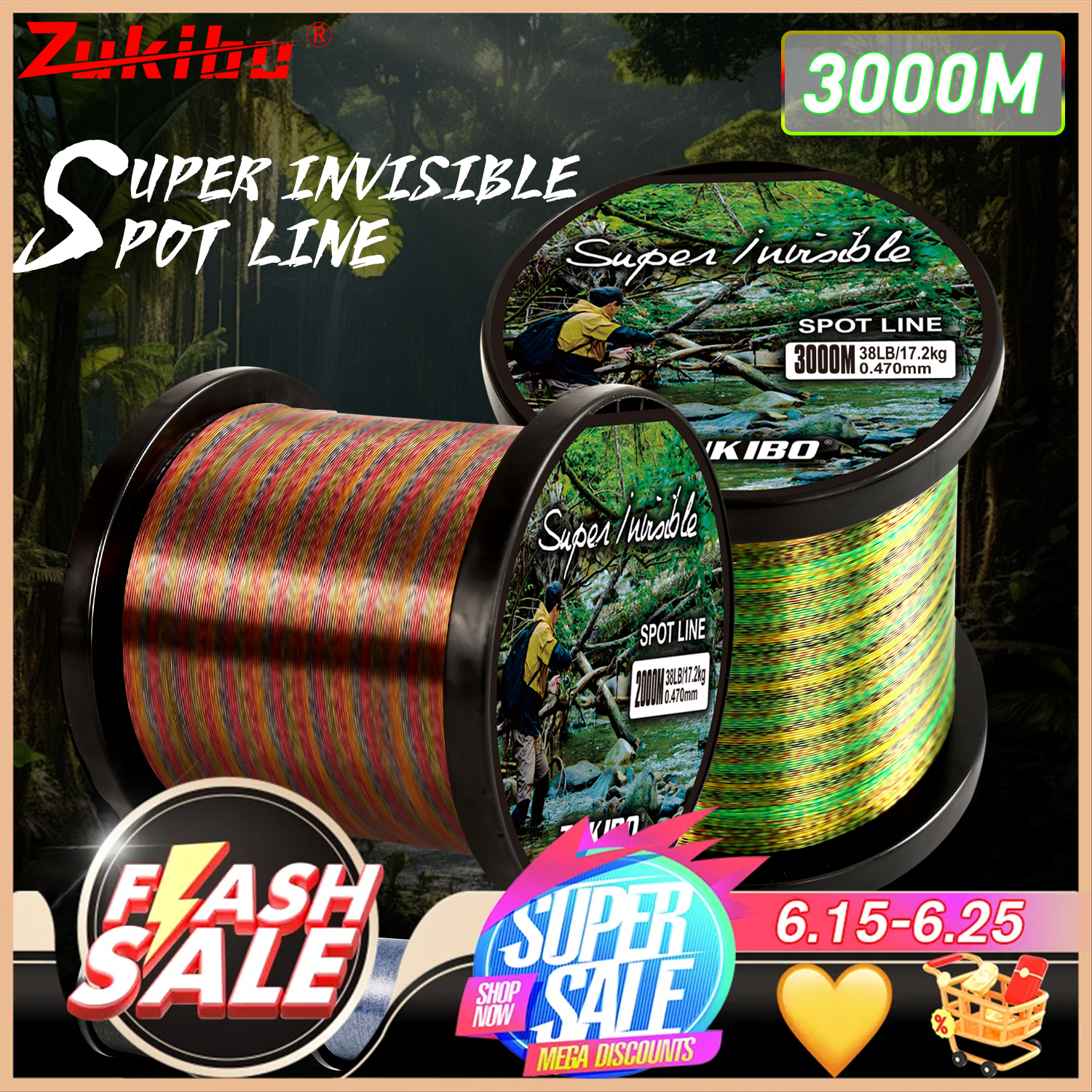 ZUKIBO 2000m 1000m 500m Invisi – Copolymer Line Bewertung und Preis