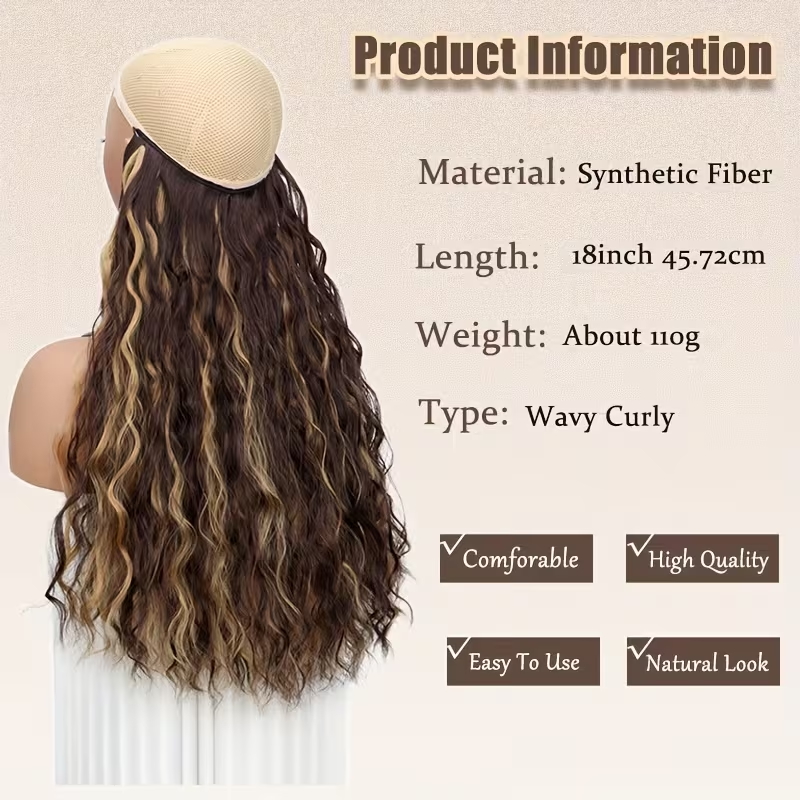 18Inch Synthetic Long Wavy Cul – Monofilament Line Bewertung und Preis