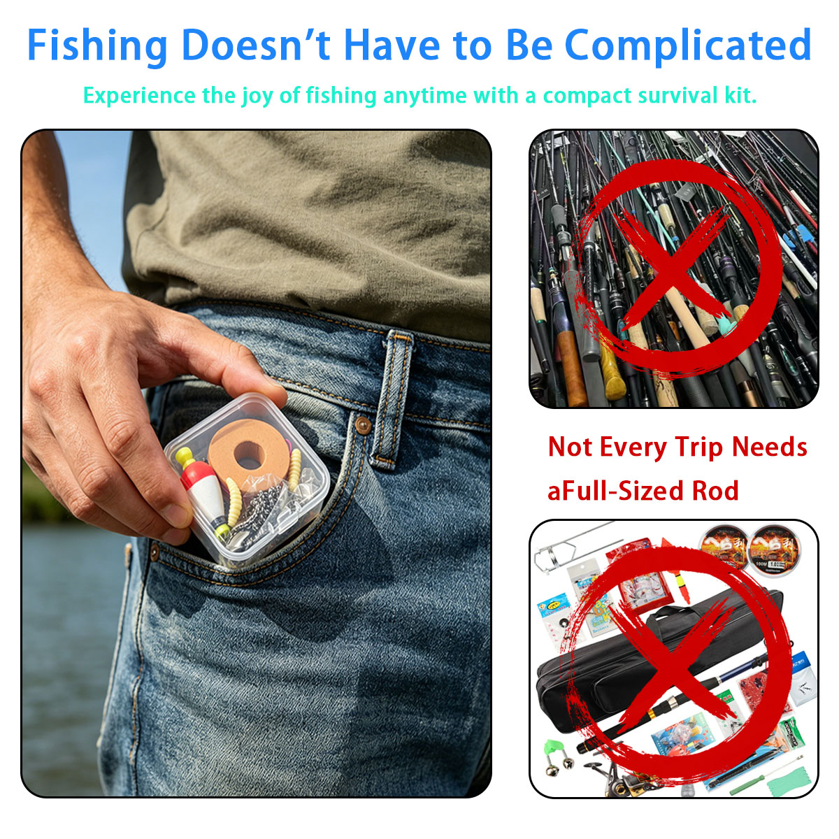 Portable Emergency Fishing Gea – Fishing Line Box Bewertung und Preis