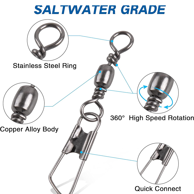 100Pcs Fishing Barrel Swivel C – Saltwater Line Bewertung und Preis