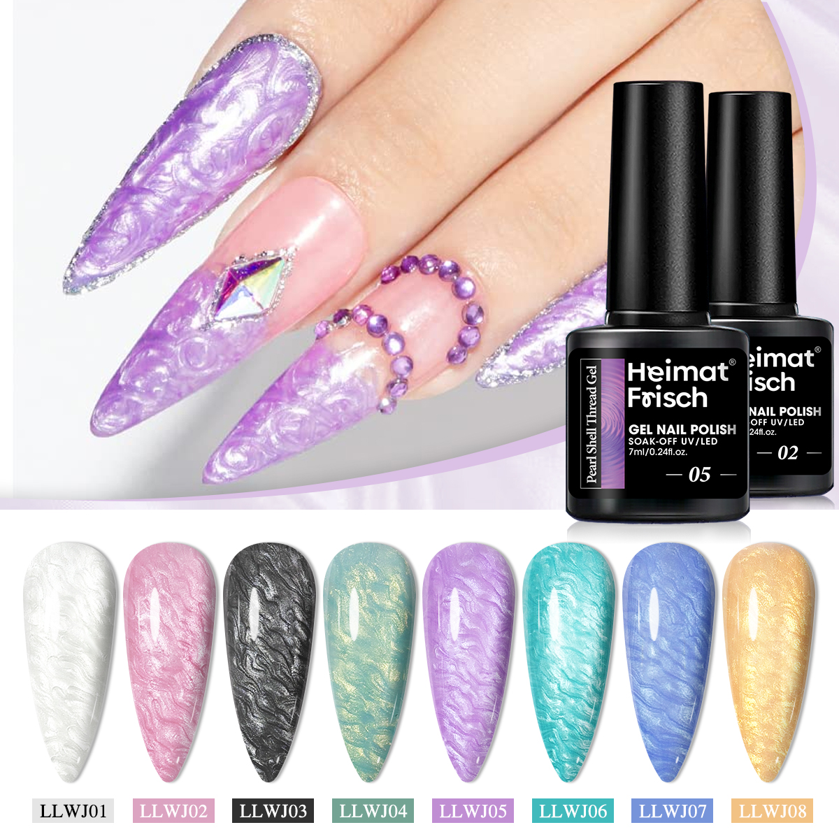 1 piece of shell line gel nail – Copolymer Line Bewertung und Preis
